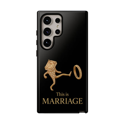 Phone Case - ‘This is Marriage’ Gold Ring Cartoon Design