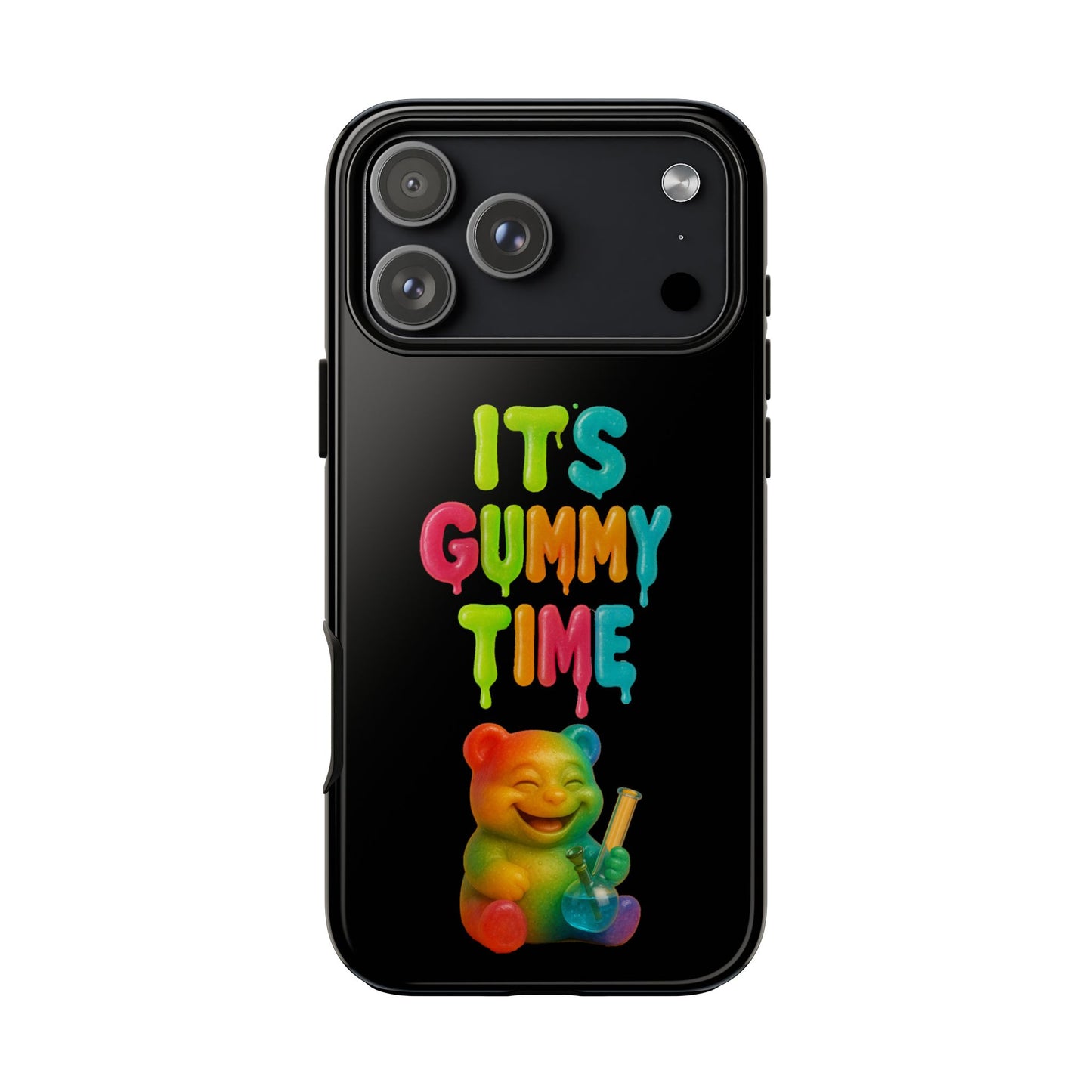 Phone Case — "It's Gummy Time" Rainbow Gummy Bear Protective Cover