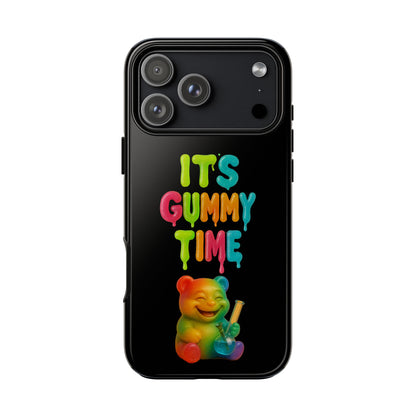 Phone Case — "It's Gummy Time" Rainbow Gummy Bear Protective Cover