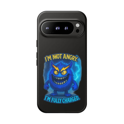 Phone Case - "I'm Not Angry, I'm Fully Charged" Electric Monster Protective Cover