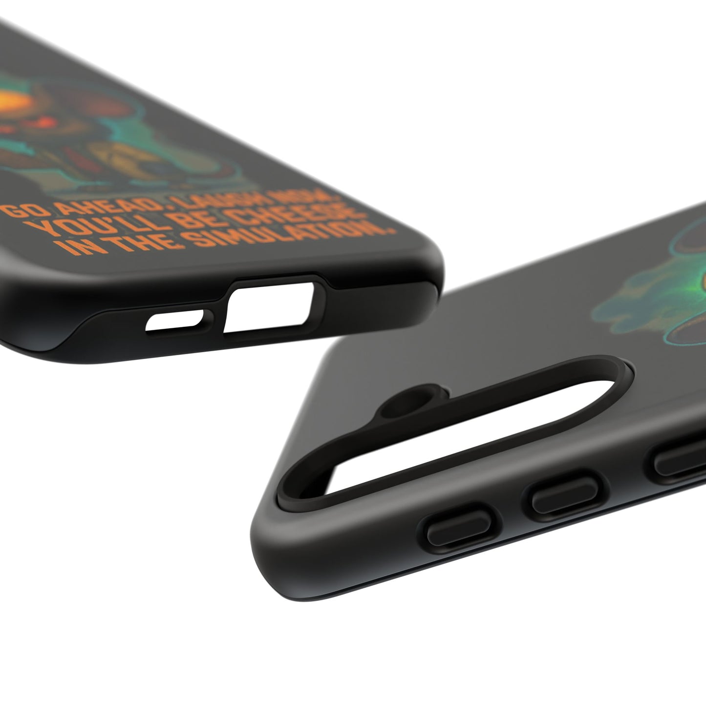 Phone Case — 'You'll Be Cheese in the Simulation' Angry Detective Mouse Graphic