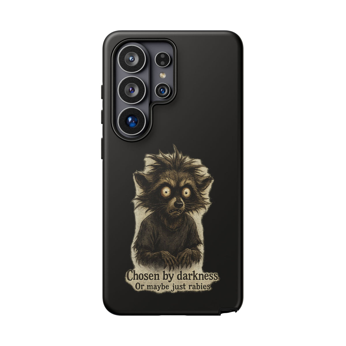 Phone Case — "Chosen by Darkness (Or Maybe Just Rabies)" Cute Creepy Lemur Design