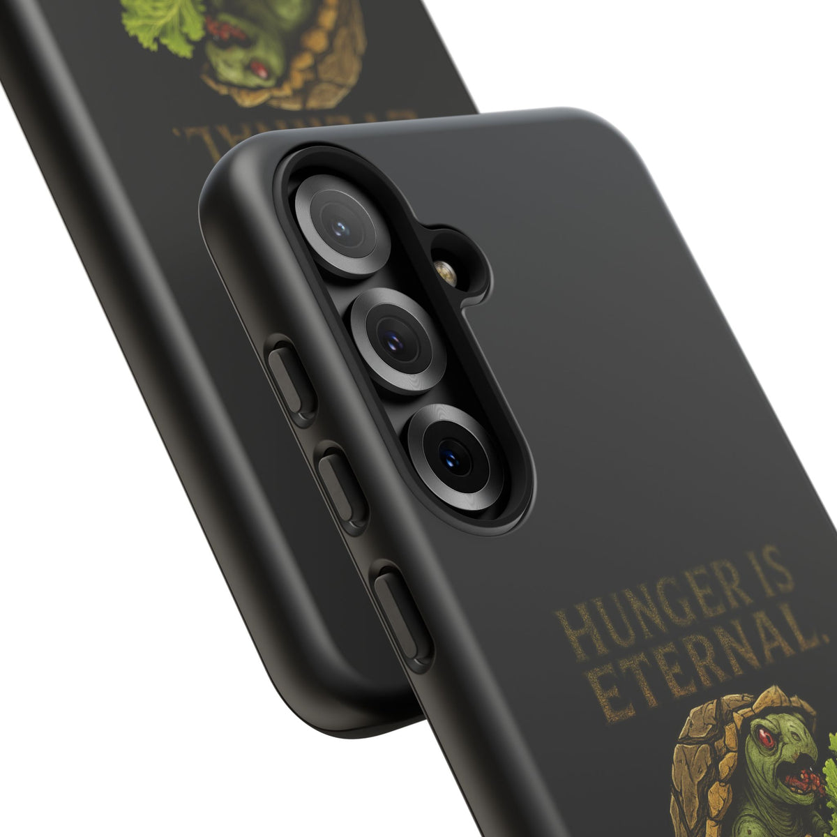Phone Case — "Hunger Is Eternal, Your Fingers Are Optional" Turtle Monster Design
