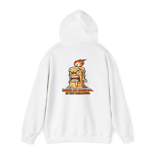 Hoodie — Spicy Candle Melt Comic Design (“Because I’m Candles and... My Tolerance”)