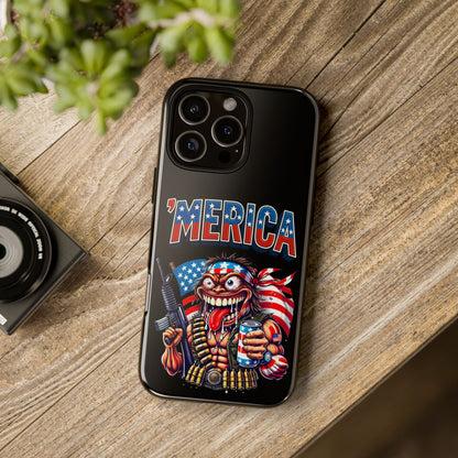 'MERICA Patriotic Phone Case — American Flag Madman Design