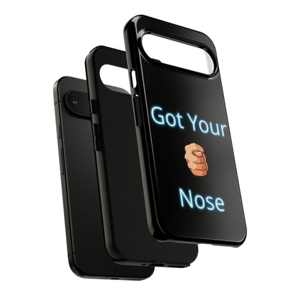 Got Your Nose Phone Case — Funny Neon Fist Design