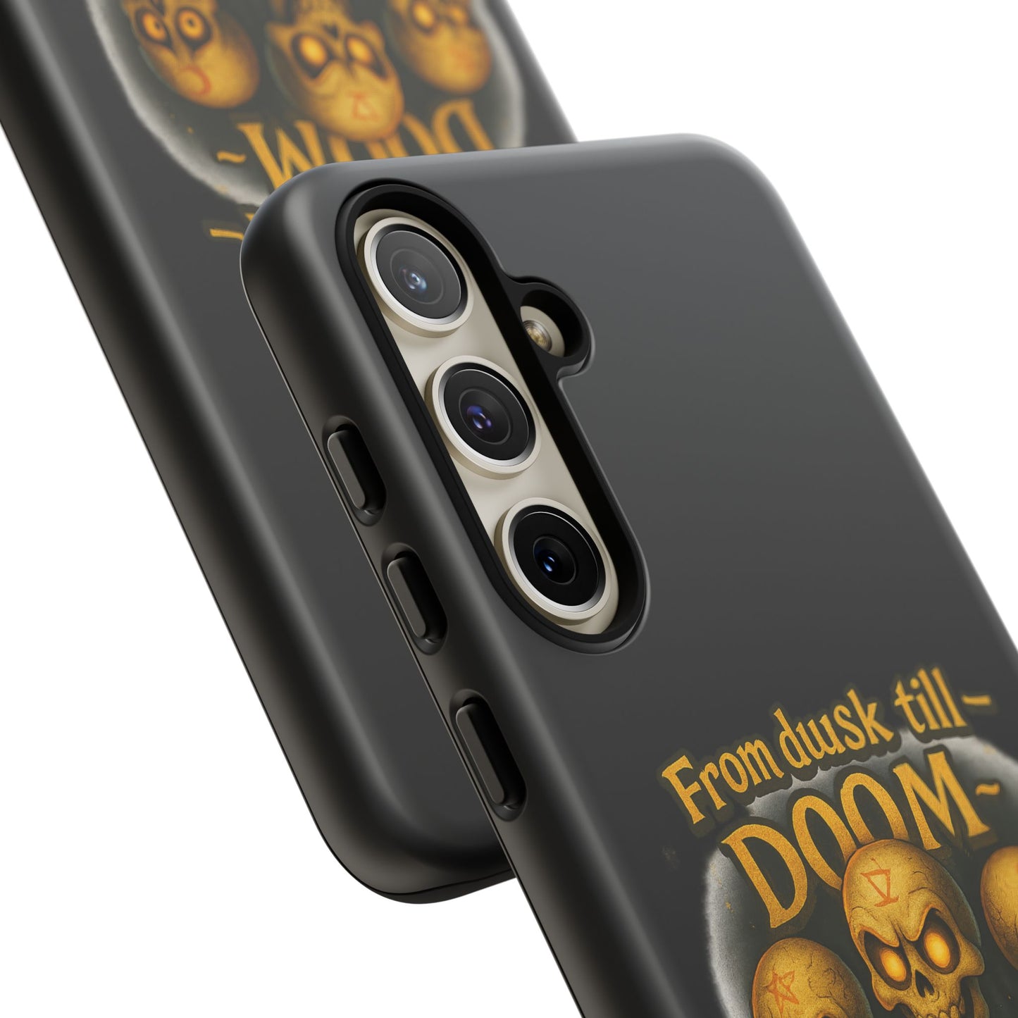 Phone Case — "From Dusk Till Doom We Jam" Skeleton Band Design