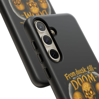 Phone Case — "From Dusk Till Doom We Jam" Skeleton Band Design