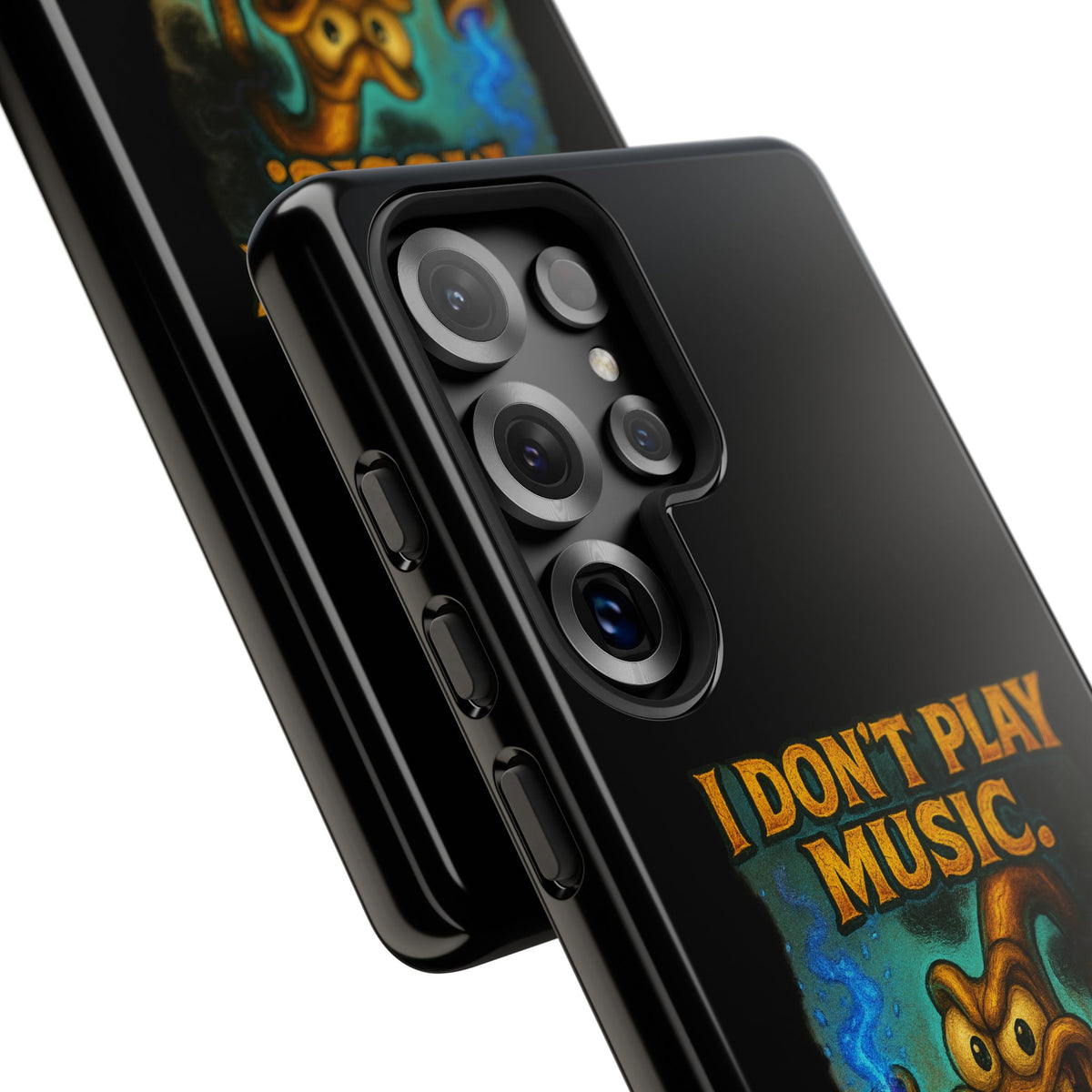 Phone Case — "I Don't Play Music. I Detonate It." Cartoon Bomb Graphic
