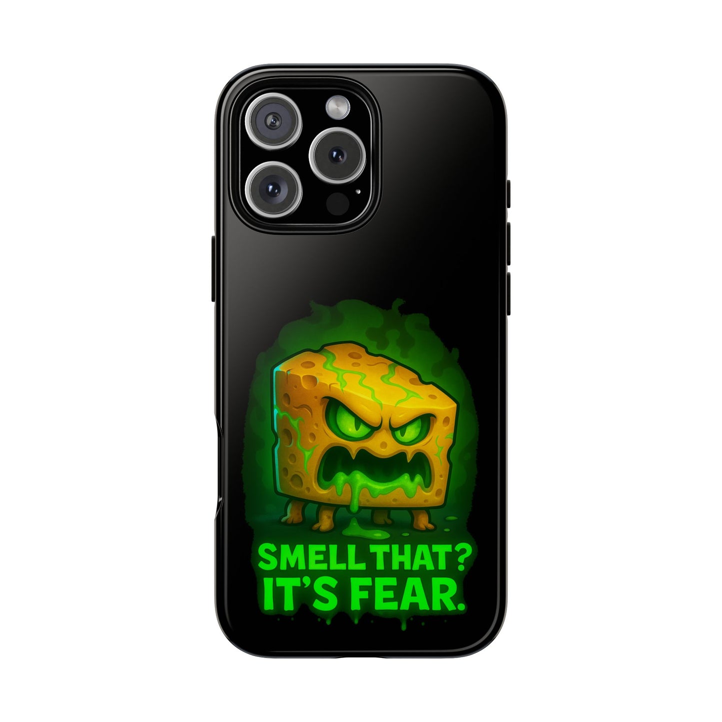 Phone Case — 'Smell That? It's Fear.' Spooky Cheese Monster Protective Case