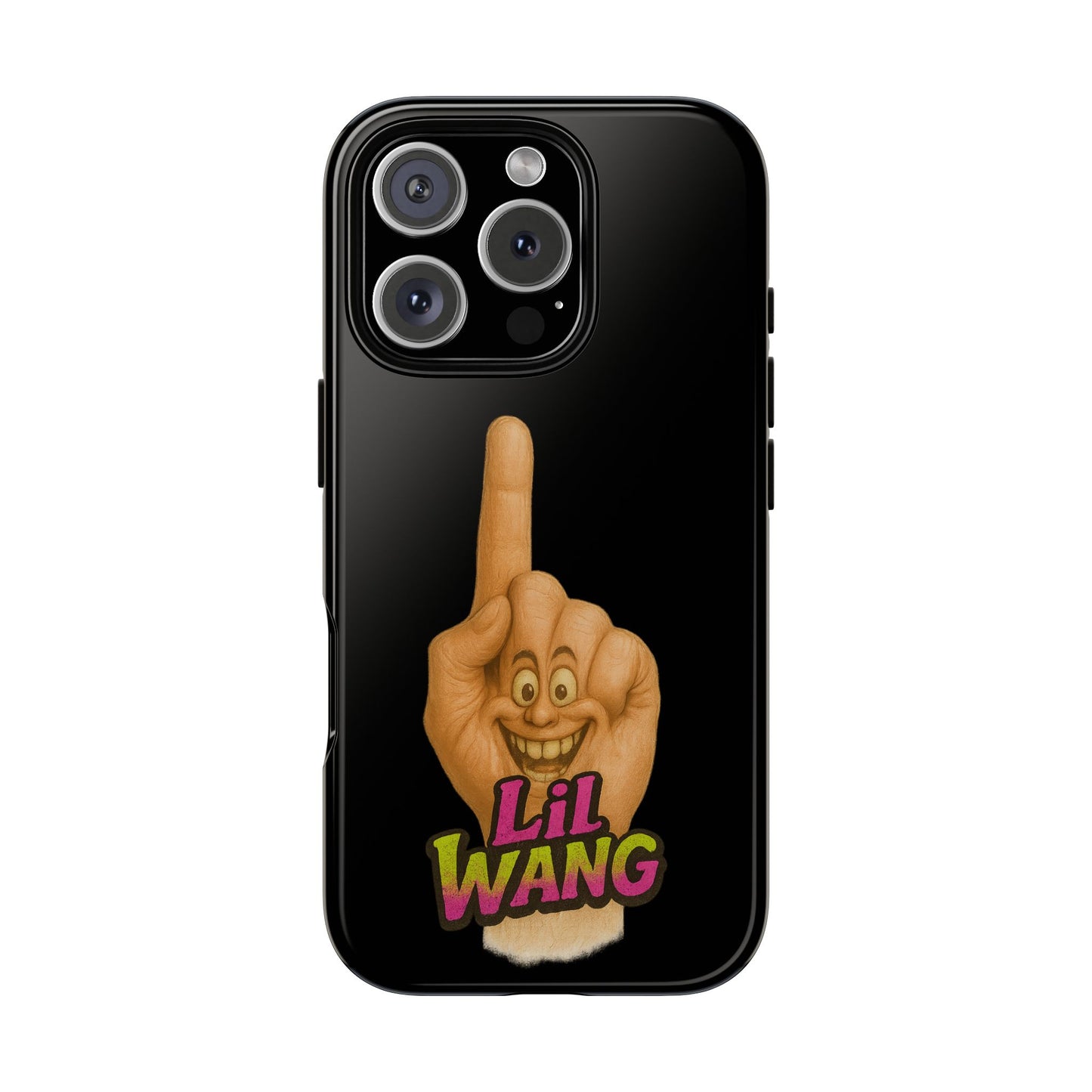 Phone Case — 'Lil Wang' Humorous Middle Finger Character Protective Cover