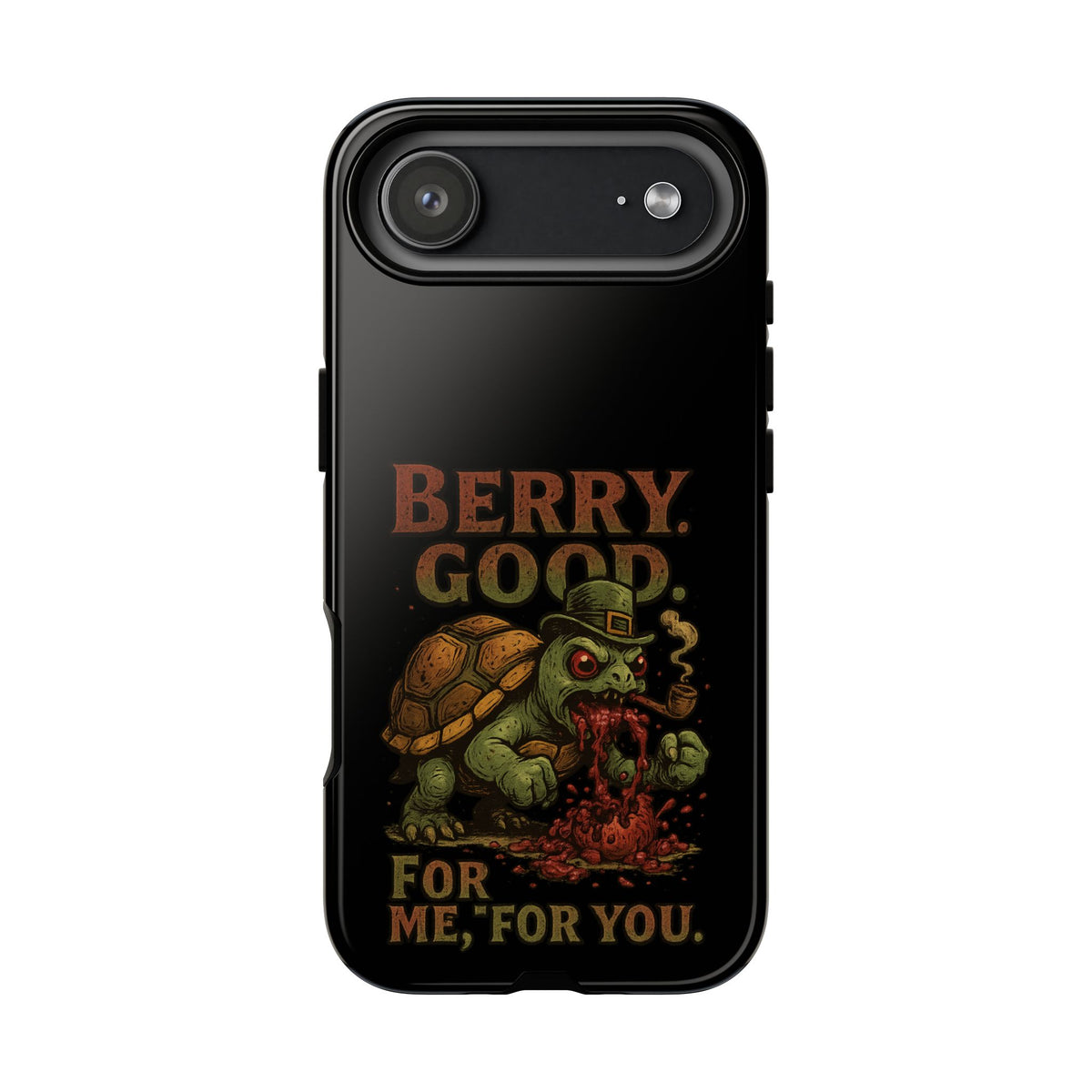 Phone Case — 'Berry Good' Zombie Turtle Graphic Tough Protective Case