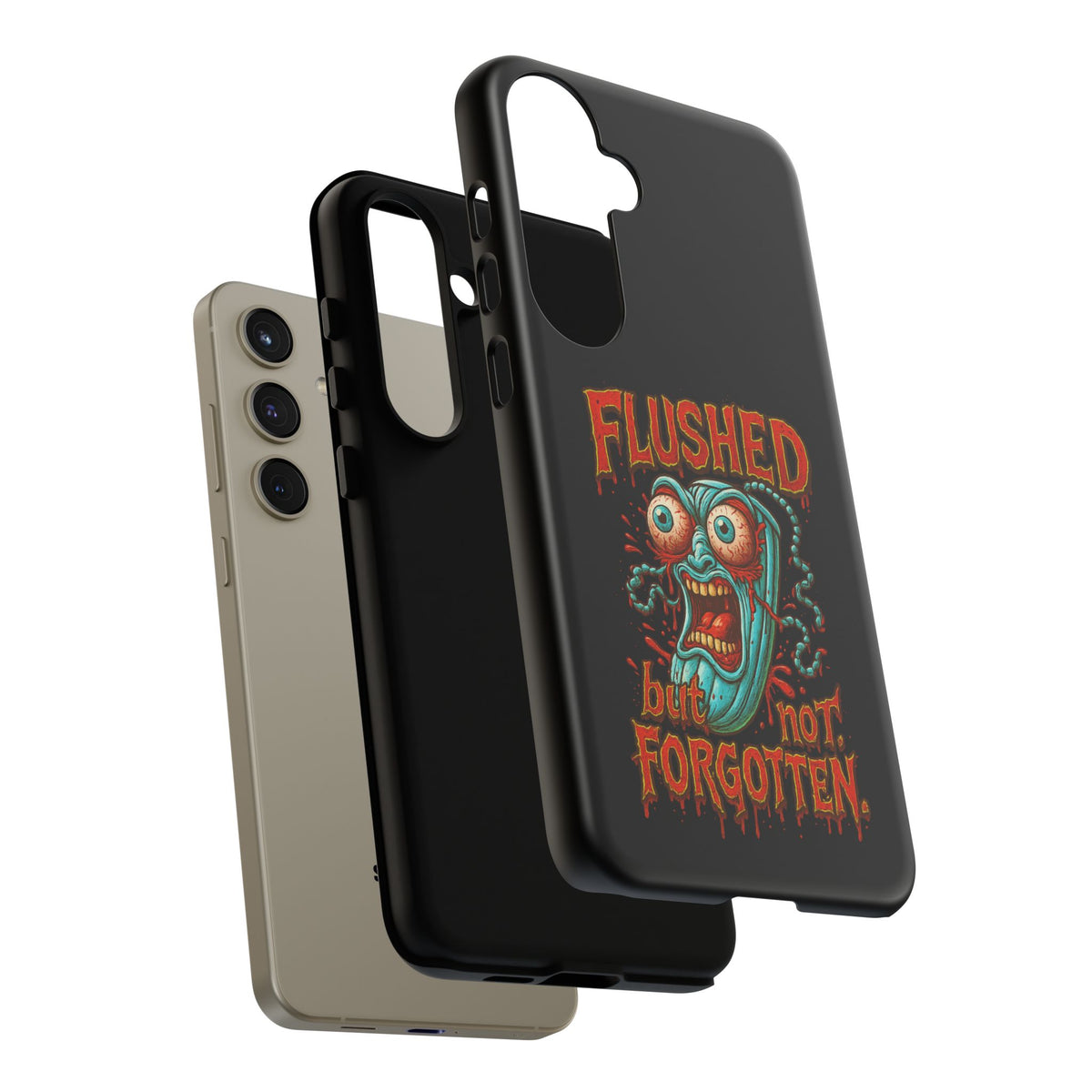 Phone Case — "Flushed But Not Forgotten" Horror Graphic iPhone Cover