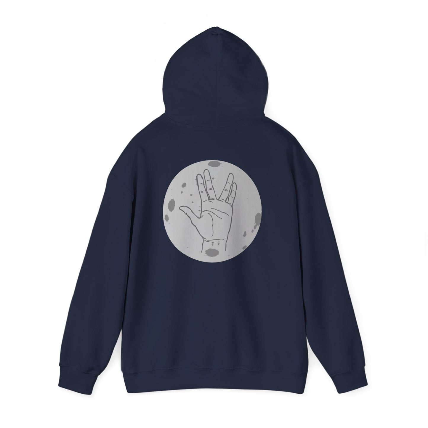 Vulcan Salute Hoodie — Retro Space Hand Graphic Pullover