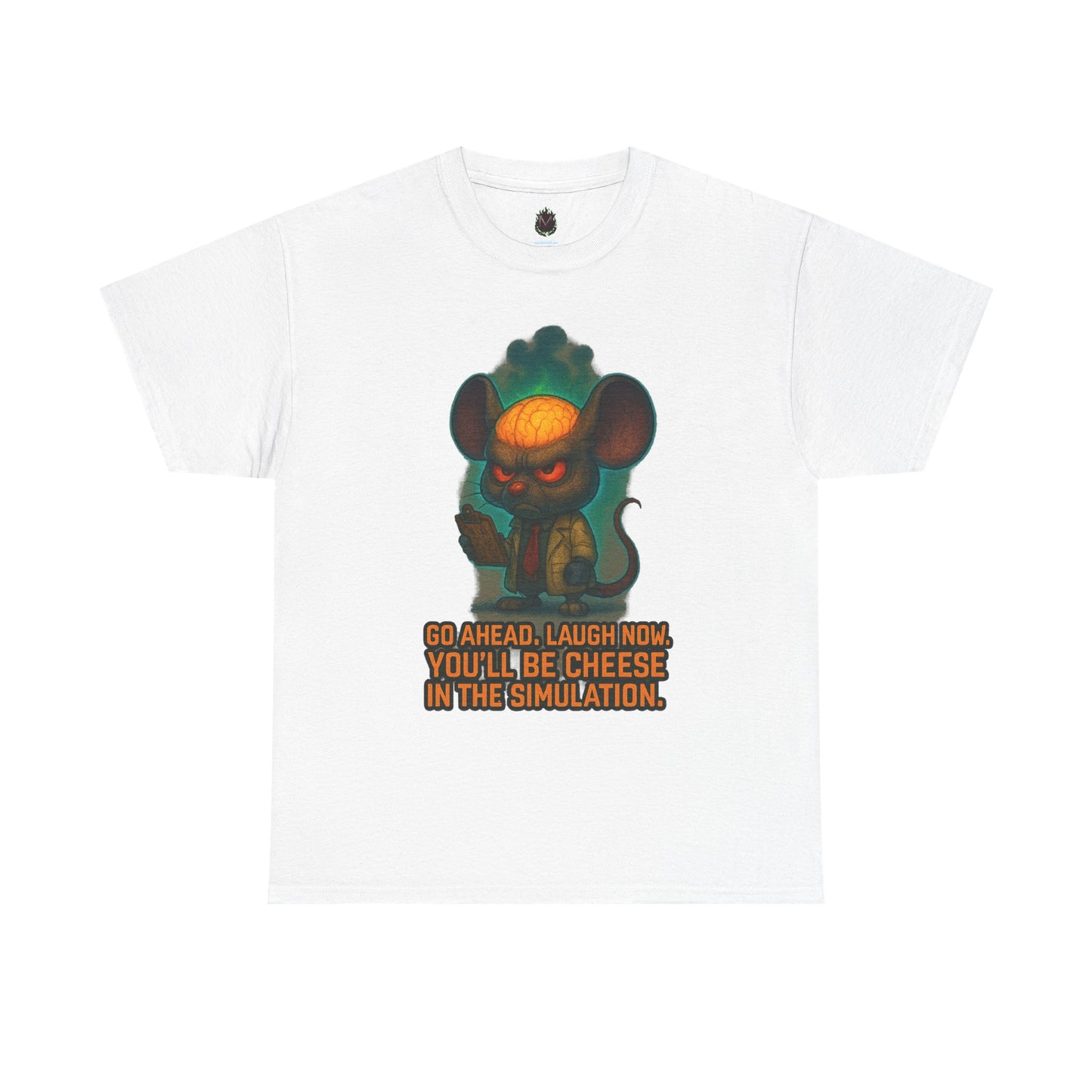Evil Mouse Illustration Tee | "You'll Be Cheese in the Simulation"