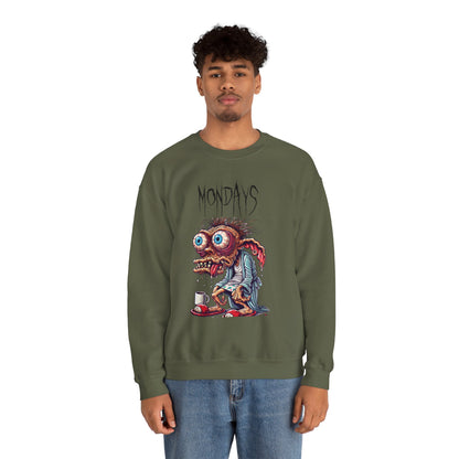 Mondays Zombie Coffee Creature Crewneck Sweatshirt