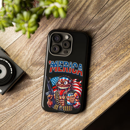 'MERICA Patriotic Phone Case — American Flag Madman Design