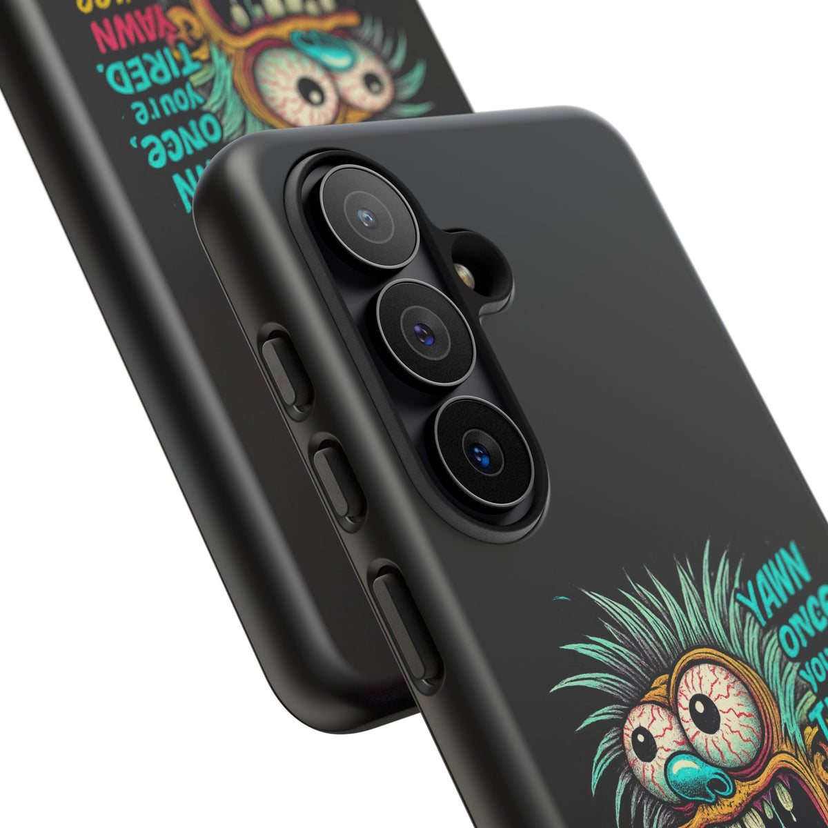 Phone Case — 'Yawn Once You're Tired, Yawn Twice You're Probably Expired' Retro Monster Graphic
