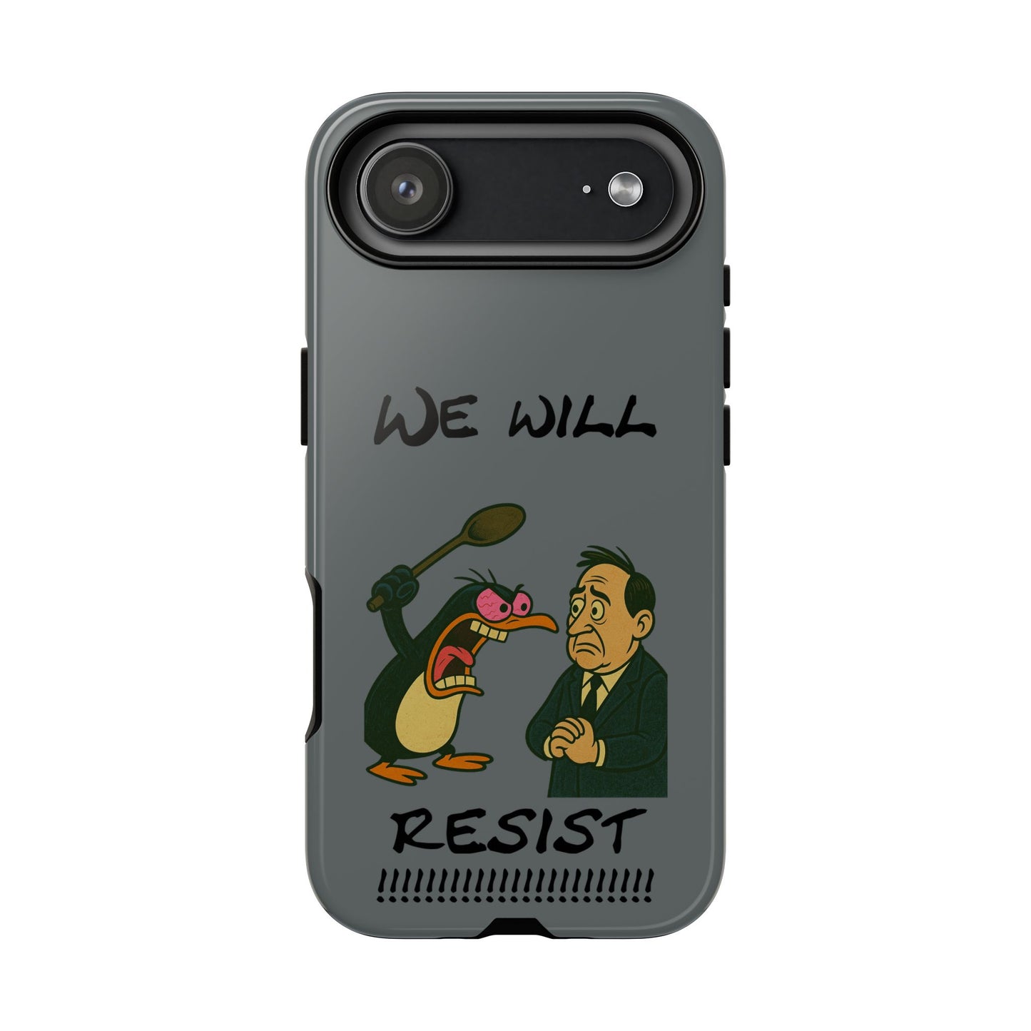 Phone Case - "We Will Resist" Cartoon Protest Design