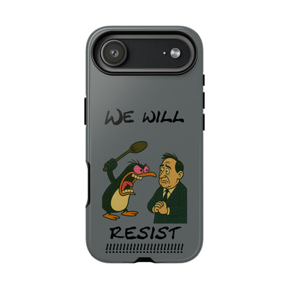 Phone Case - "We Will Resist" Cartoon Protest Design