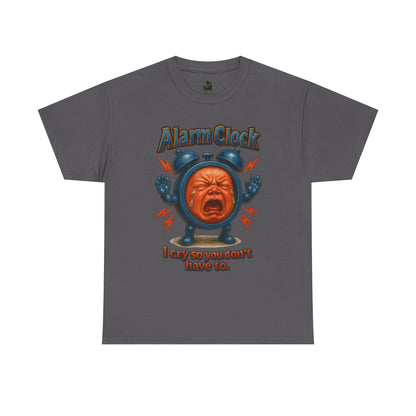 Alarm Clock Crying Baby Tee | Retro Cartoon Alarm Graphic