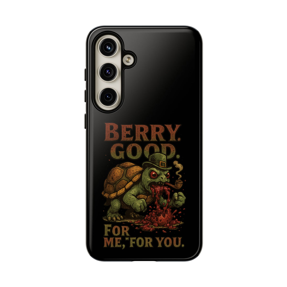 Phone Case — 'Berry Good' Zombie Turtle Graphic Tough Protective Case