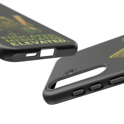 Phone Case — "Educated. Medicated. Elevated." Cute Bud Scientist Design