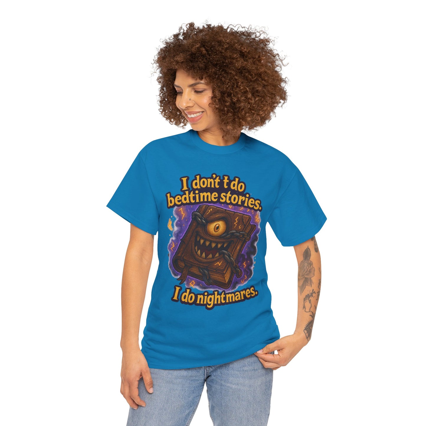 Horror Storybook Tee — "I don't do bedtime stories. I do nightmares."