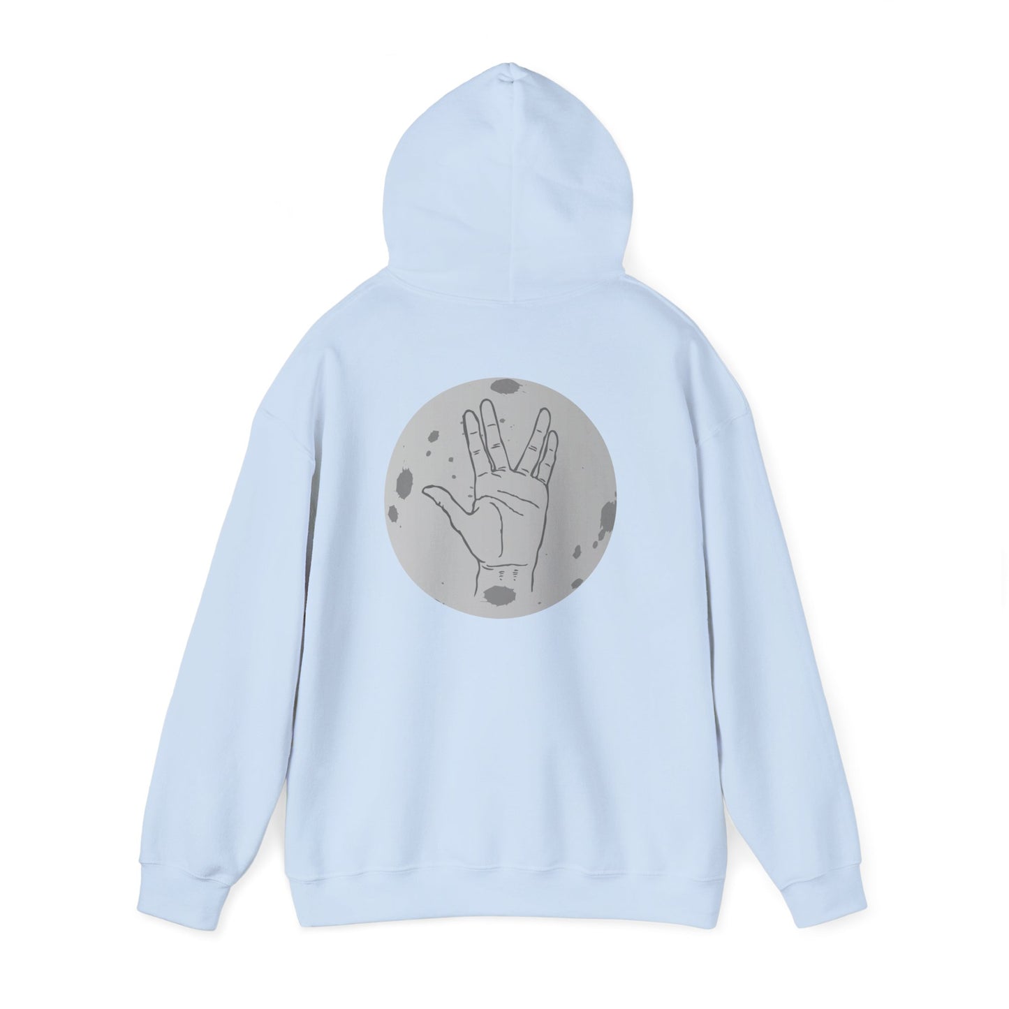 Vulcan Salute Hoodie — Retro Space Hand Graphic Pullover