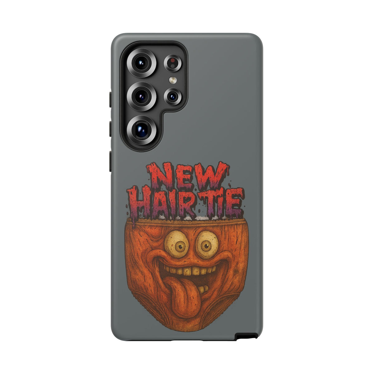 Phone Case — 'New Hairte' Funny Grinning Tongue-Out Monster Design