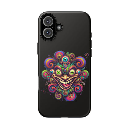 Psychedelic Jester Phone Case — Colorful Creepy Clown Tough Case