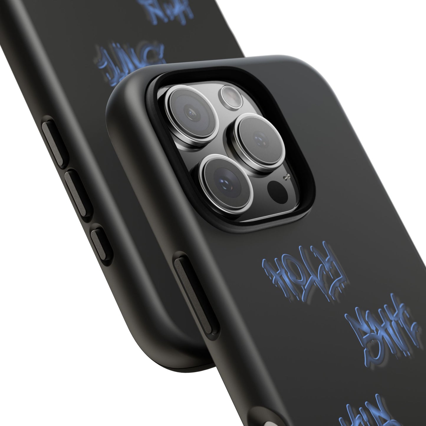 Phone Case — Blue Neon Graffiti "Tough Cases" Protective Cover