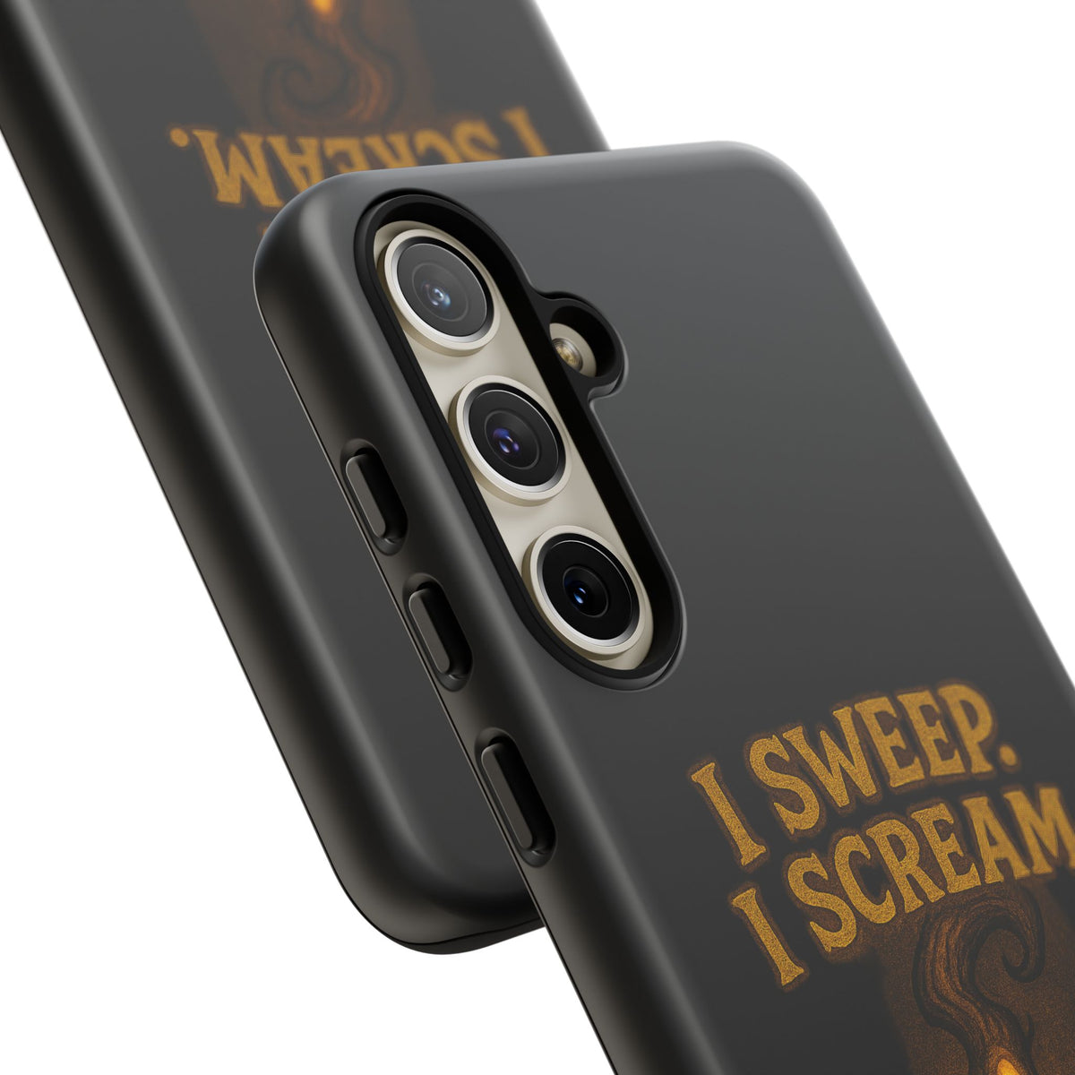 Phone Case — "I Sweep. I Scream. I Smile in That Order." Halloween Horror Design