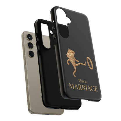 Phone Case - ‘This is Marriage’ Gold Ring Cartoon Design