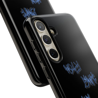 Phone Case — Blue Neon Graffiti "Tough Cases" Protective Cover