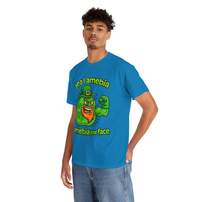 Amebia Your Face St. Patrick's Day T-Shirt — Funny Leprechaun Germ Graphic Tee