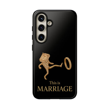 Phone Case - ‘This is Marriage’ Gold Ring Cartoon Design