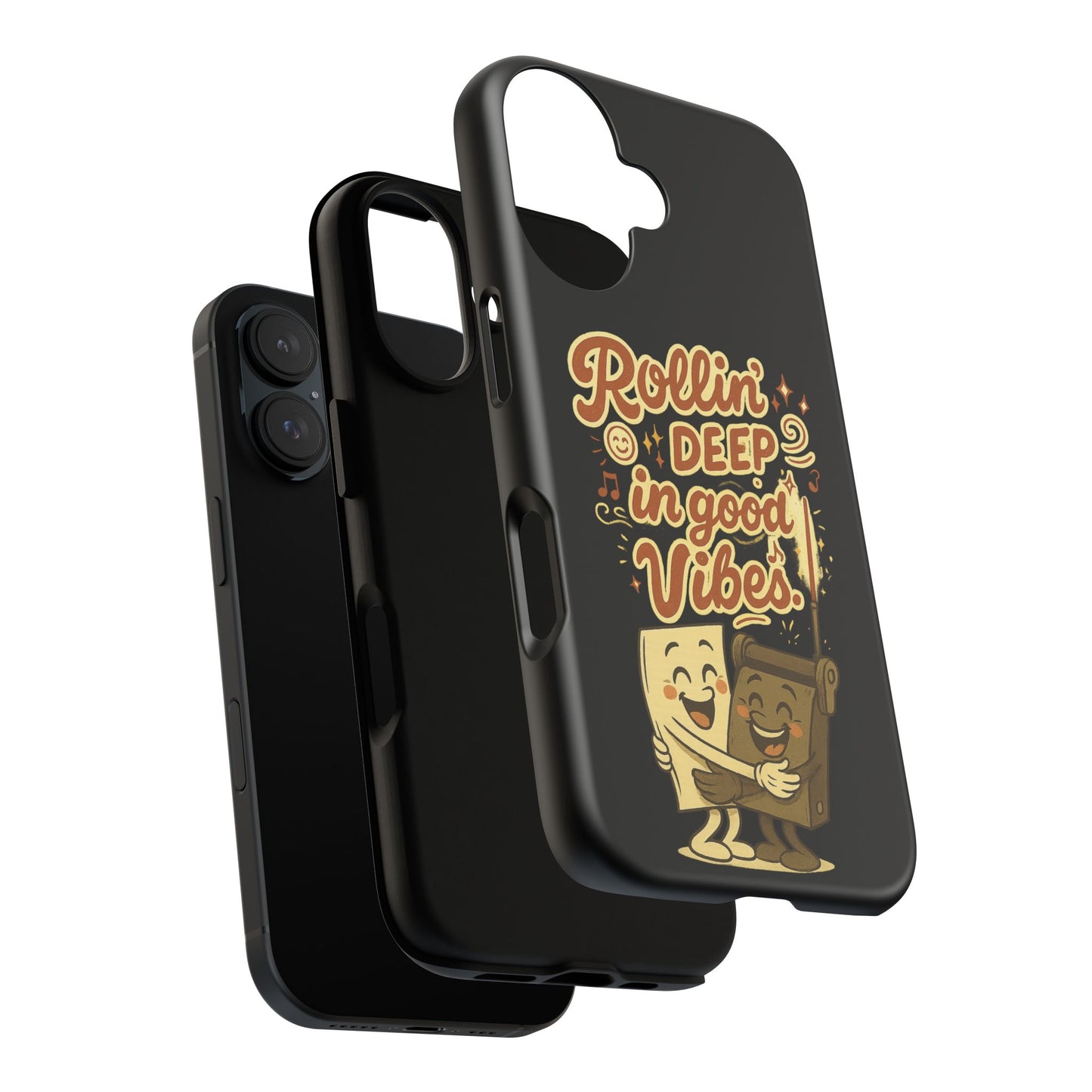 Phone Case — "Rollin' Deep in Good Vibes" Cartoon Retro Design