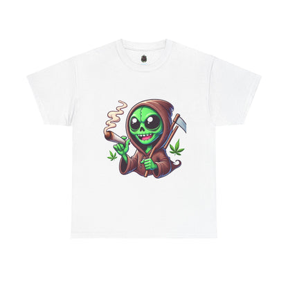 Reaper Smoking Joint T‑Shirt — Cute Grim Reaper Stoner Tee