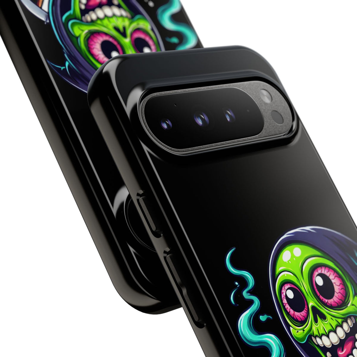 Grinning Stoner Grim Reaper Phone Case – Cannabis Skull iPhone Cover