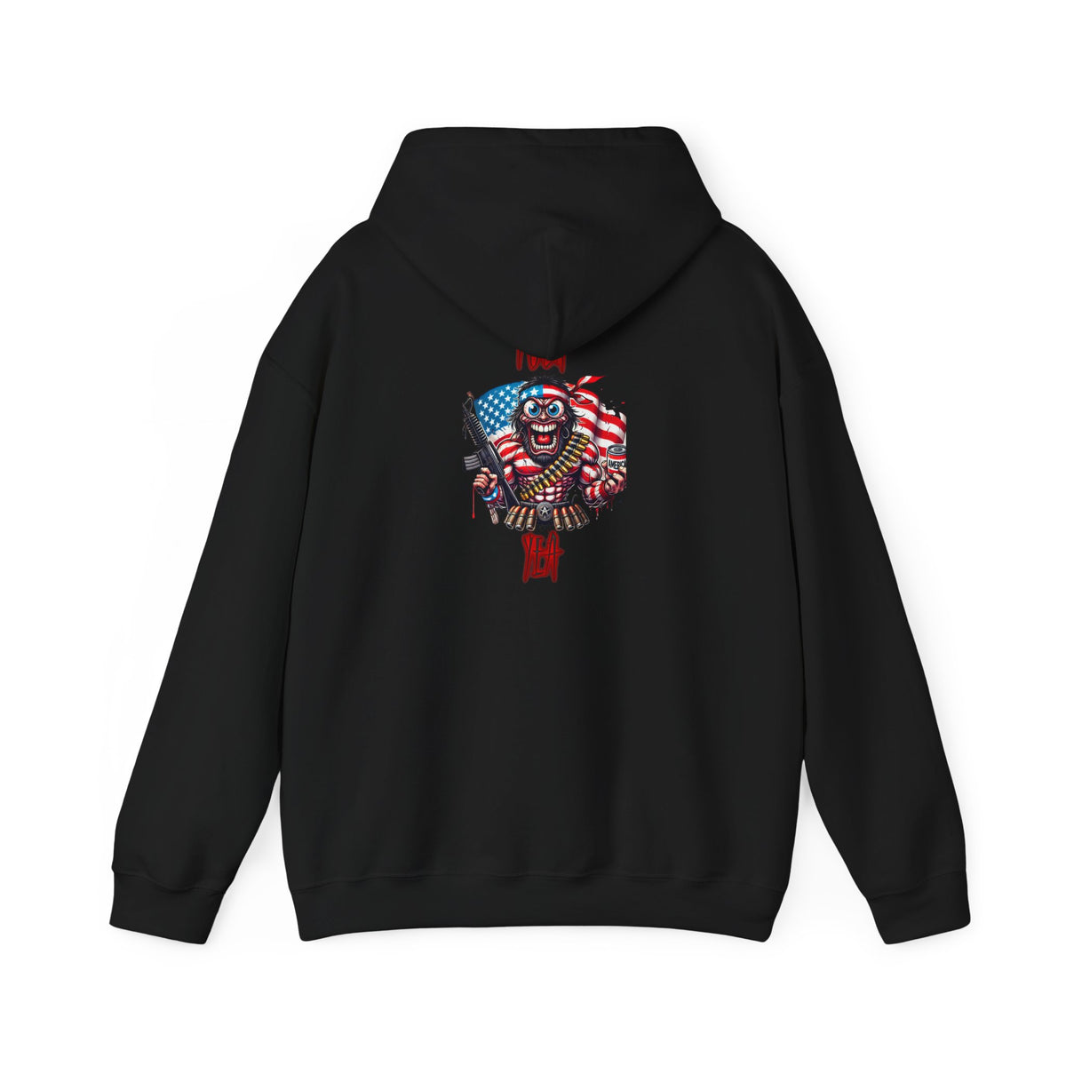 Patriotic Skull & Flag Hoodie – American Eagle Skeleton Graphic Sweatshirt