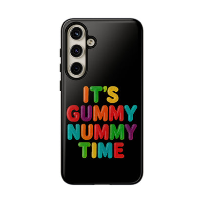 Phone Case — "It's Gummy Nummy Time" Colorful Candy Lettering Protective Case