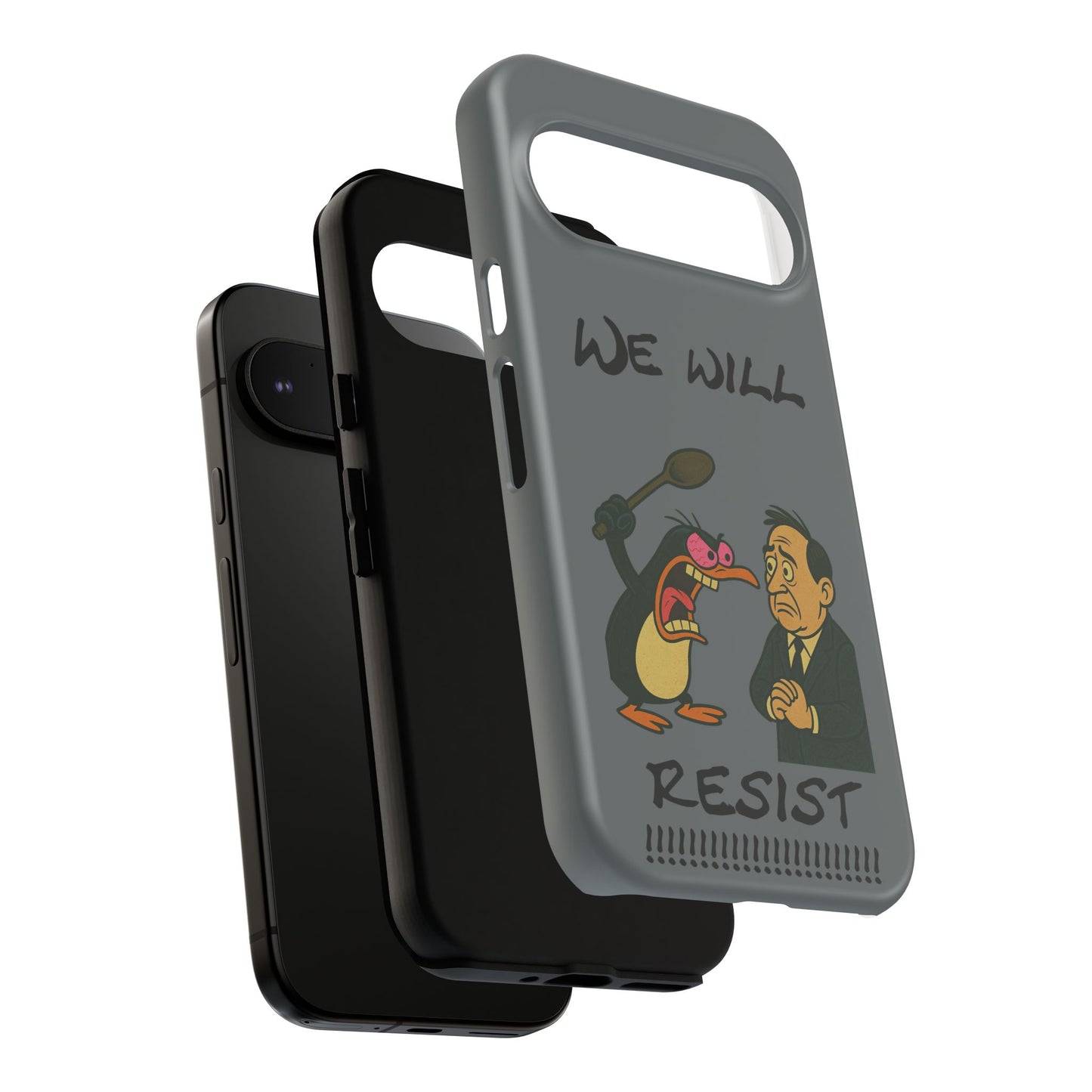 Phone Case - "We Will Resist" Cartoon Protest Design