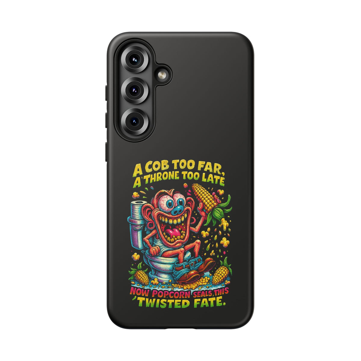 Phone Case — "A Cob Too Far" Popcorn Horror Design