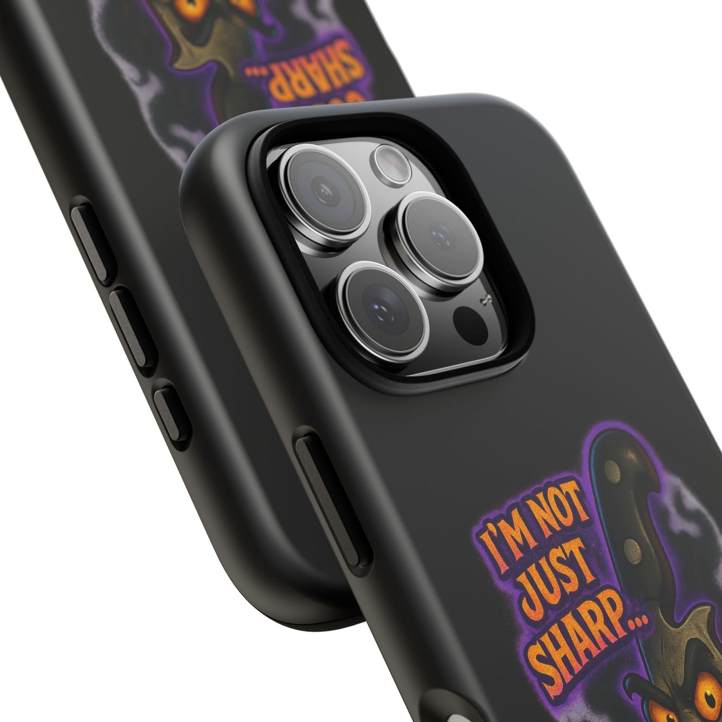 Knife Graphic Phone Case — "I'm Not Just Sharp... I'm Psycho-Sharp" Horror Phone Cover