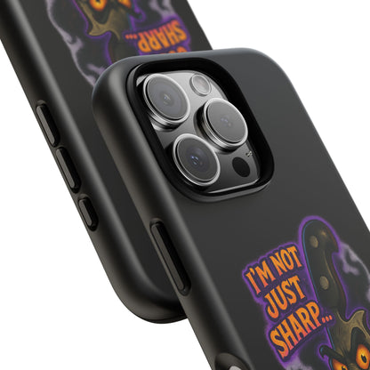 Knife Graphic Phone Case — "I'm Not Just Sharp... I'm Psycho-Sharp" Horror Phone Cover