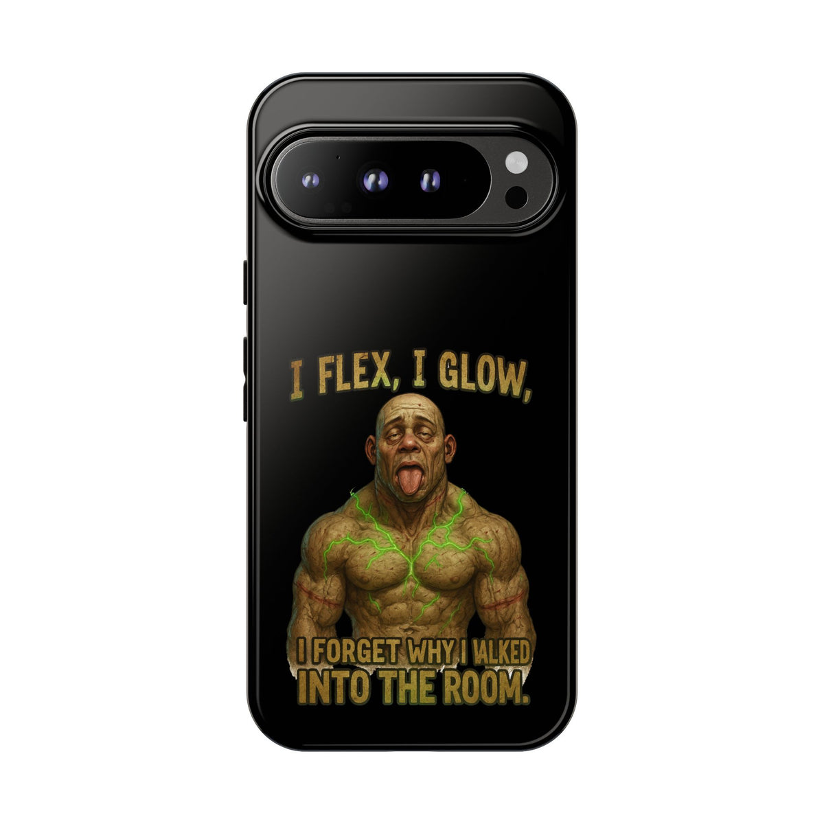 Phone Case — I Flex, I Glow Funny Muscular Guy Phone Cover