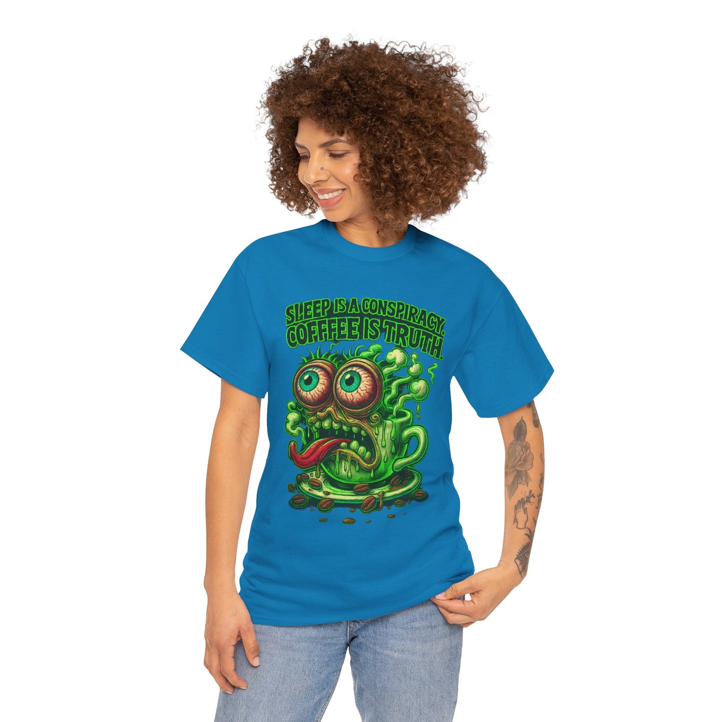 Sleep is a Conspiracy – Coffee is Truth T-Shirt