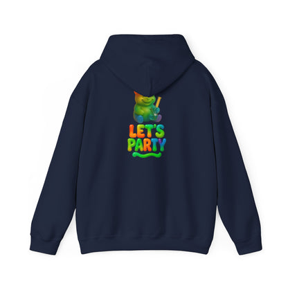 Hoodie — Colorful 'Let's Party' Gummy Bear Graphic Hoodie