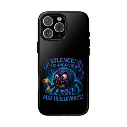 Phone Case — "Silence! I'm Mid-Incantation" Cute Angry Spider Magic Design